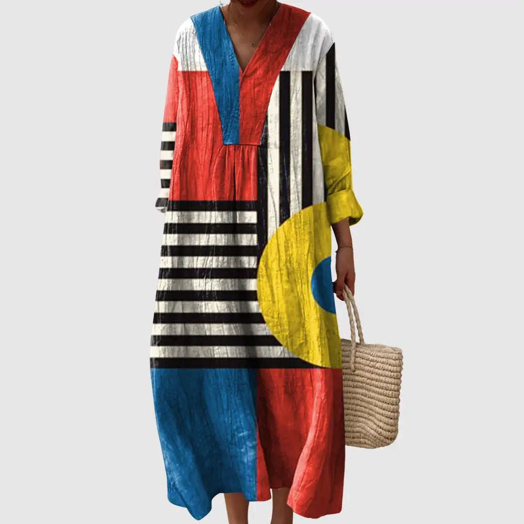 Nova | Retro Pop Art Colourblock Dress