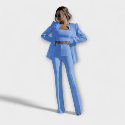 Selina – Stylish 3-Piece Set (Blazer, Top, Pants)