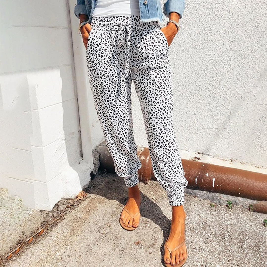 Avencea - Trousers with Unique Leopard Pattern