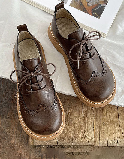 Avencea - Wide Box Brogue Style Oxford Shoes