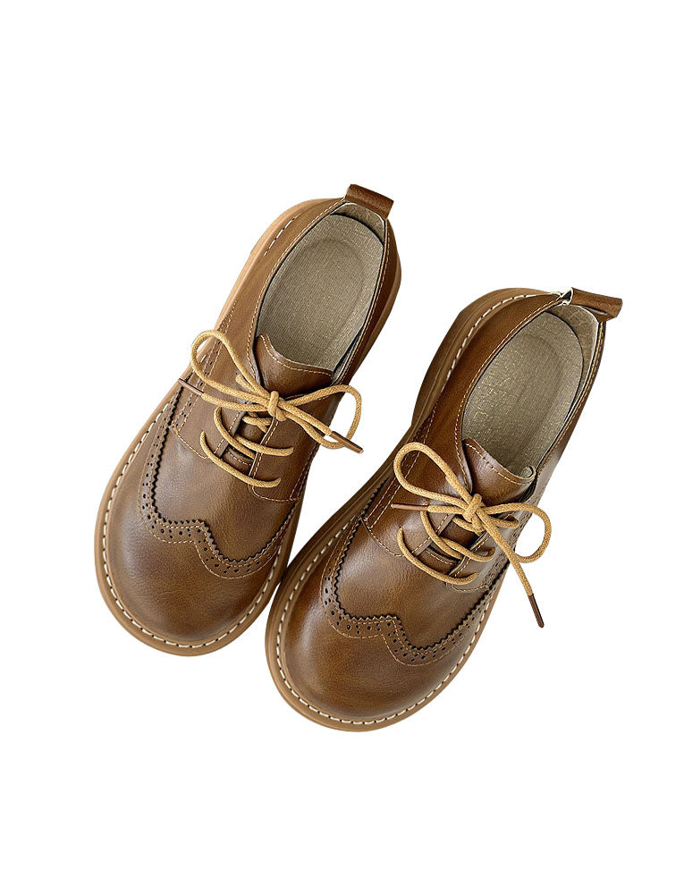 Avencea - Wide Box Brogue Style Oxford Shoes