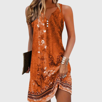 Nova | Abstract City Lights Sleeveless Dress