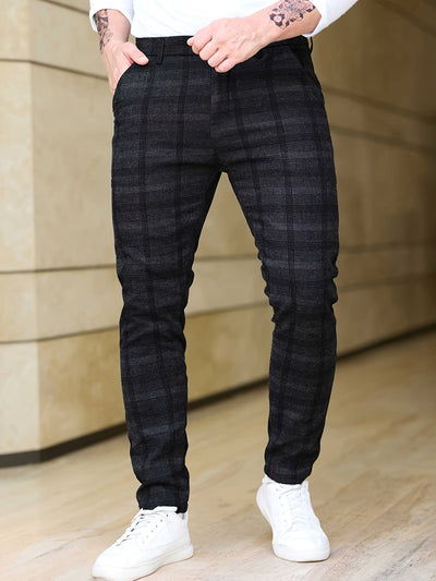 Flavio Santoro Slim-Fit Plaid Trousers