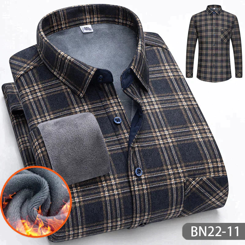 Avencea - Casual, Thick, Warm Men's Shirt for Autumn and Winter