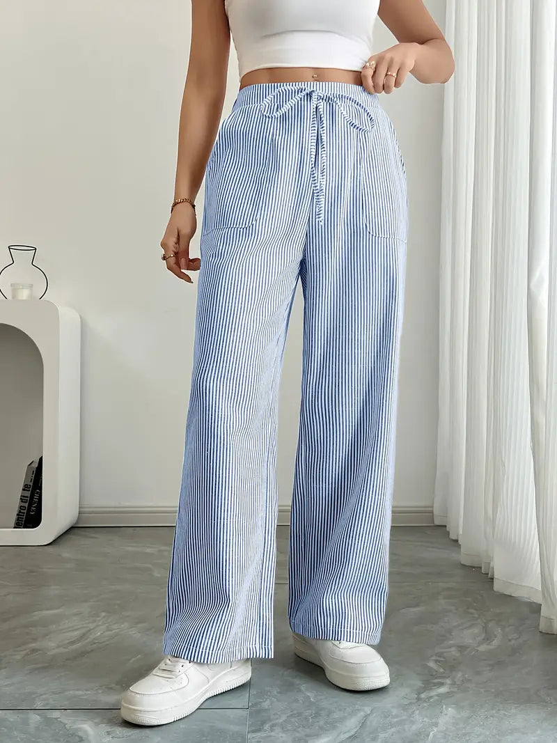 Alina™ | Elegant Striped Pants with Pockets