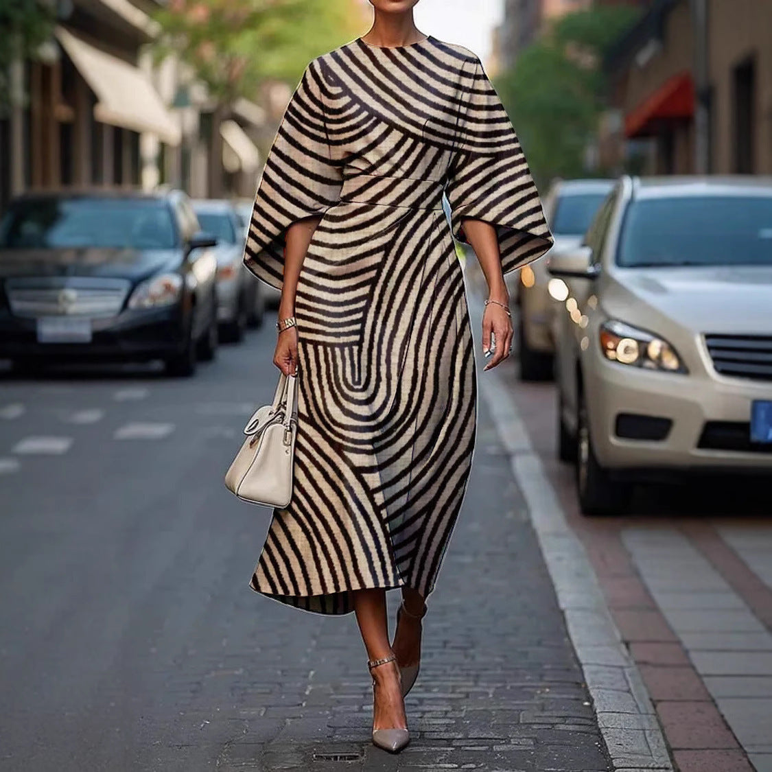 Celestine | Sculpted Elegance Midi Dress