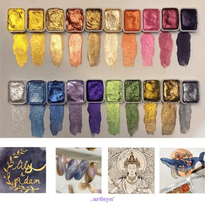 RadiantFlow™ Watercolor Set — Ignite Your Creativity with Mesmerizing, Shimmering Color Bursts