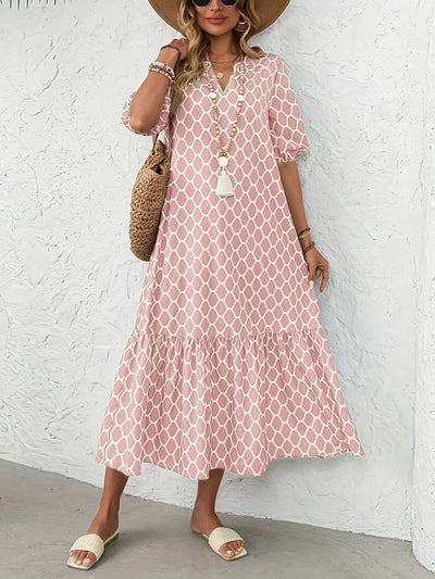 Lottie | Blush Diamond Midi Dress