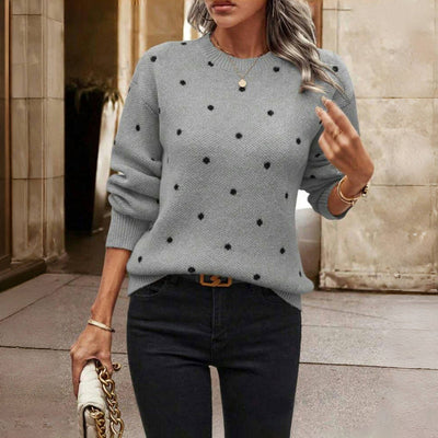 Nina™- Polka Dot Knitted Sweater