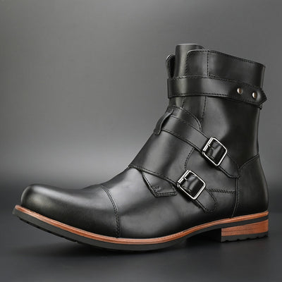 Auguste Lavallée Ankle-High Biker Leather Boots