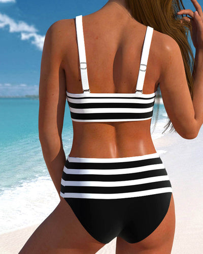 Roksana – Striped High-Waisted Bikini