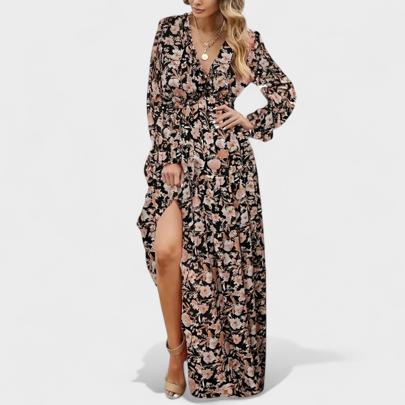 Zinnia | Floral Tiered Maxi Dress