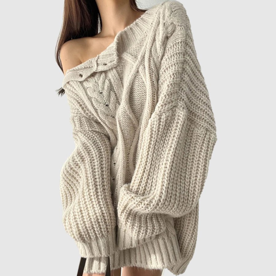 Adeline Polar Knit Wrap Sweater