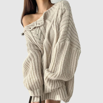 Adeline Polar Knit Wrap Sweater