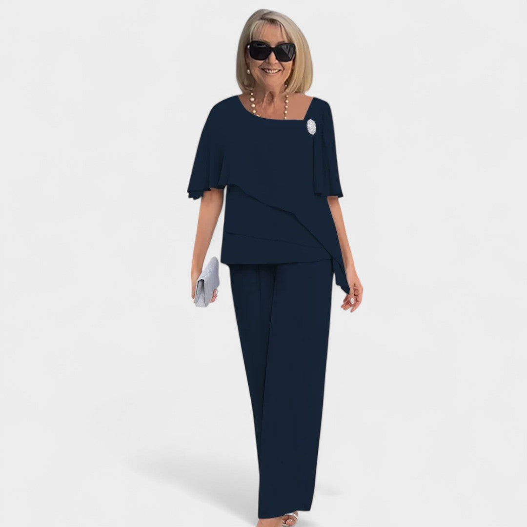 EVELYN | ELEGANT DRAPE PANT SET