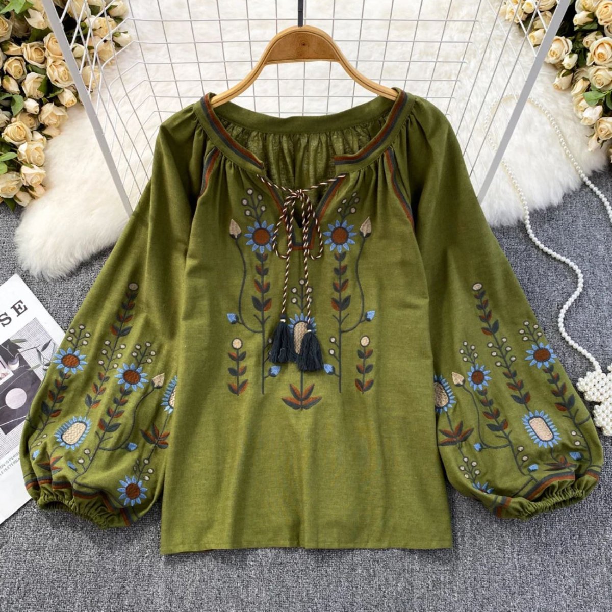 Amelie Fleur Boho Chic Blouse