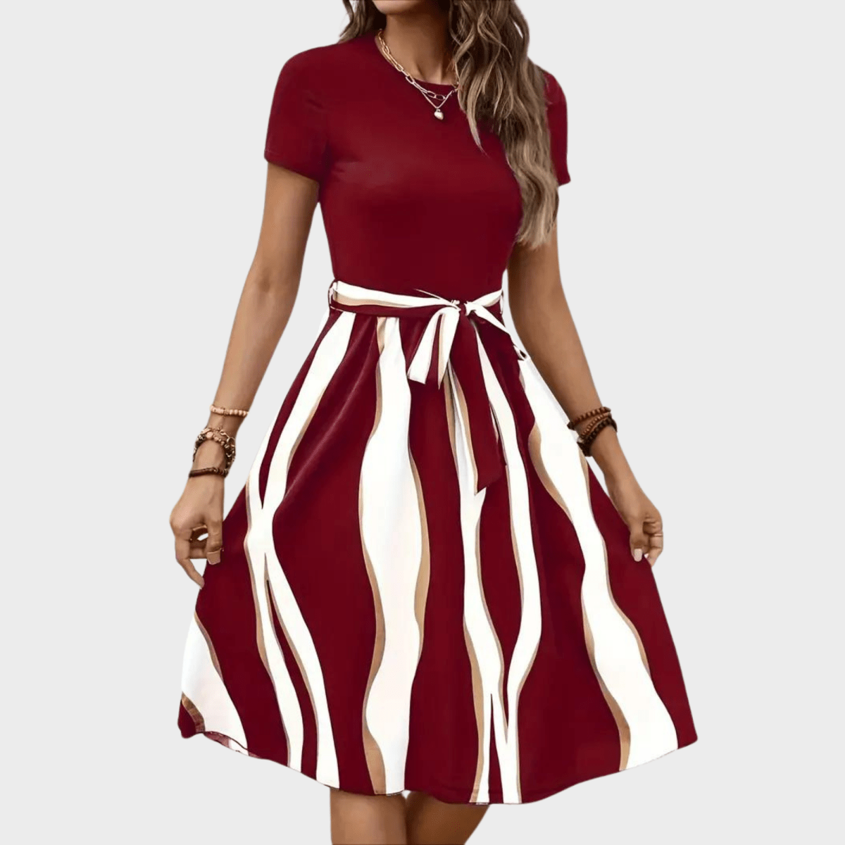 Amelie Fleur Elegant Crew Dress