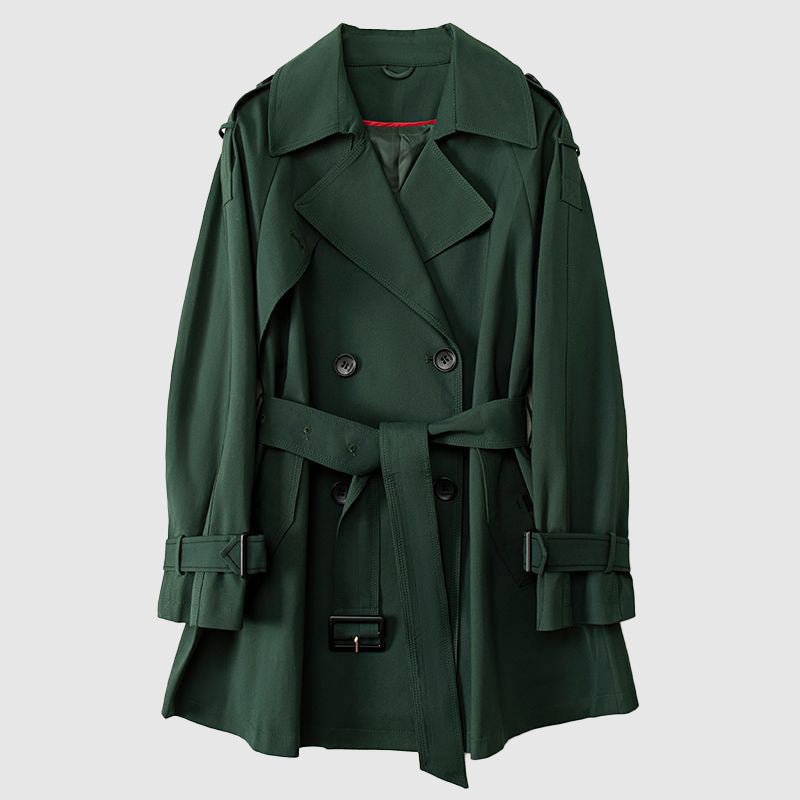 Amelie Fleur Emerald Trench Coat
