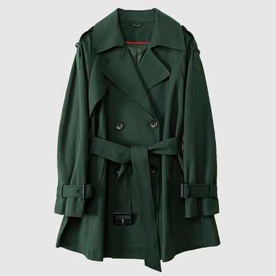 Amelie Fleur Emerald Trench Coat