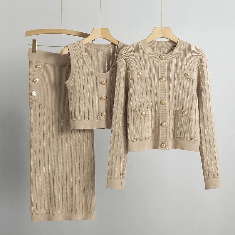 Amelie Fleur Graceful Knit Trio Set