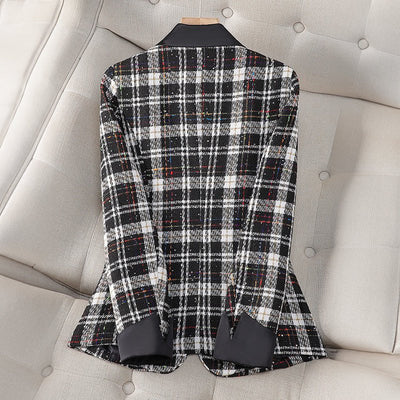 Amelie Fleur Plaided Elegance Blazer