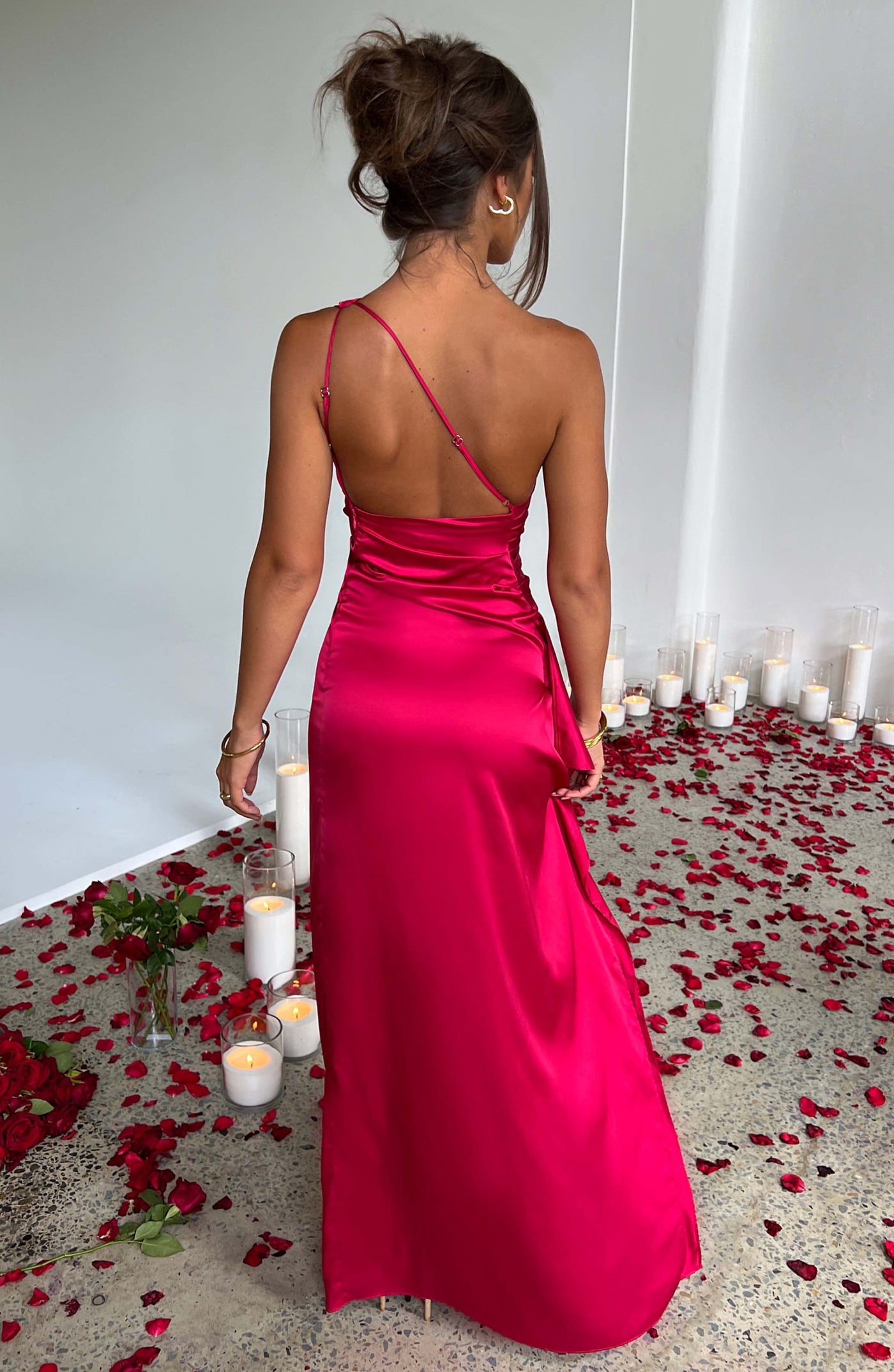 Saoirse | One Shoulder Satin Long Bodycon Dress