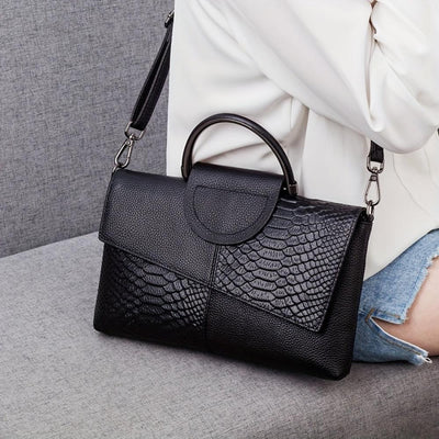 Celeste | Luxury Handbag with Crocodile Pattern