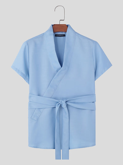 Émeric Valois Kimono-Inspired Wrap Shirt