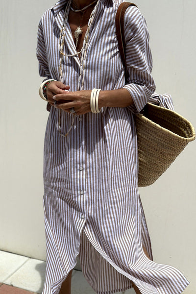 LUCY | RELAXED STRIPED SHIRT DRESS
