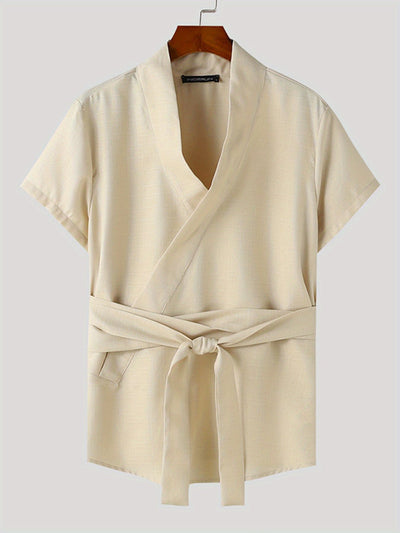 Émeric Valois Kimono-Inspired Wrap Shirt