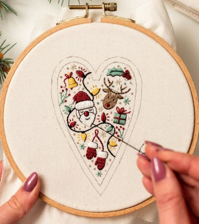JoyHeart™ Santa Embroidery Kit — Create Heartfelt Holiday Magic with Your Own Hands