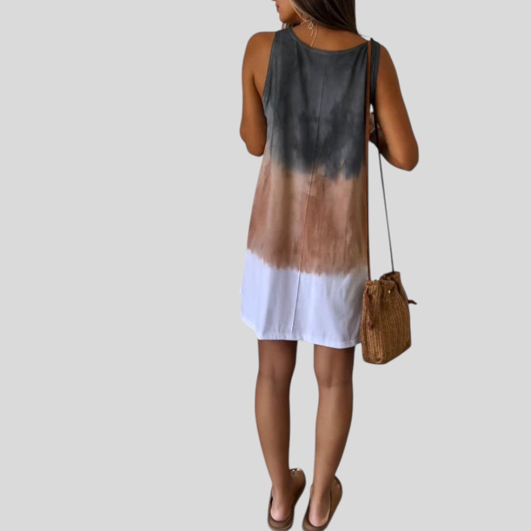 Josie | Gradient Tie-Dye Print Mini Dress