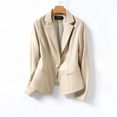 Vera Lambskin Leather Blazer