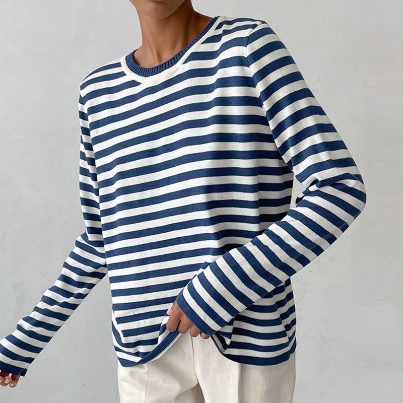 Bella Chic Striped Long-Sleeve Shirt