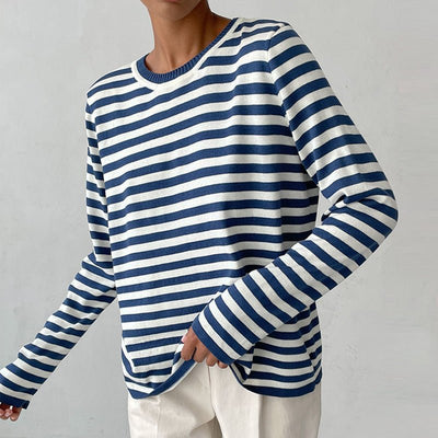 Bella Chic Striped Long-Sleeve Shirt