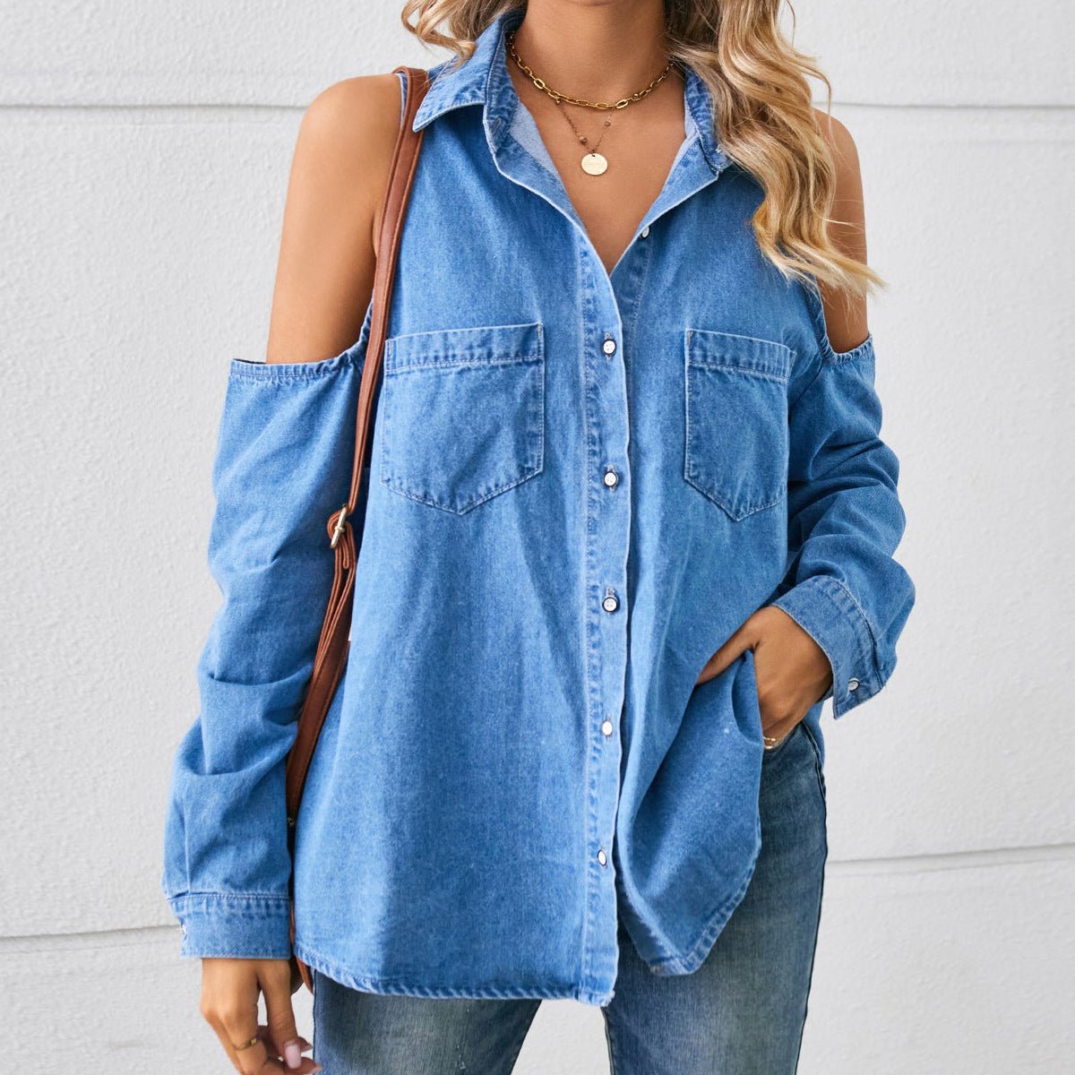 Bella Coral Crush Denim Shirt