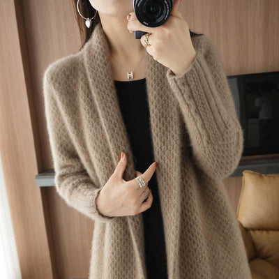 Bella Snuggly Knitted Long Cardigan