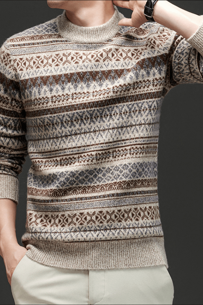 Ben Smith Jacquard Wool Sweater