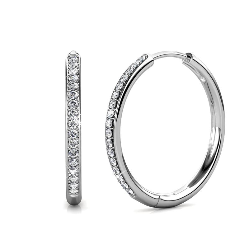 Sorel Pave Earrings | White Gold 14k