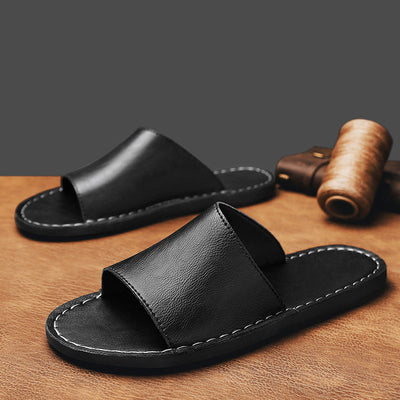Paros Leather Slide Sandal