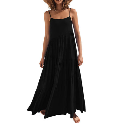 Women's Maxi Dress - Spaghetti Strap - Tiered Flow - Summer Attire