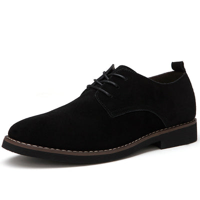Men's Classic Faux Suede Lace-Up Derby Shoes