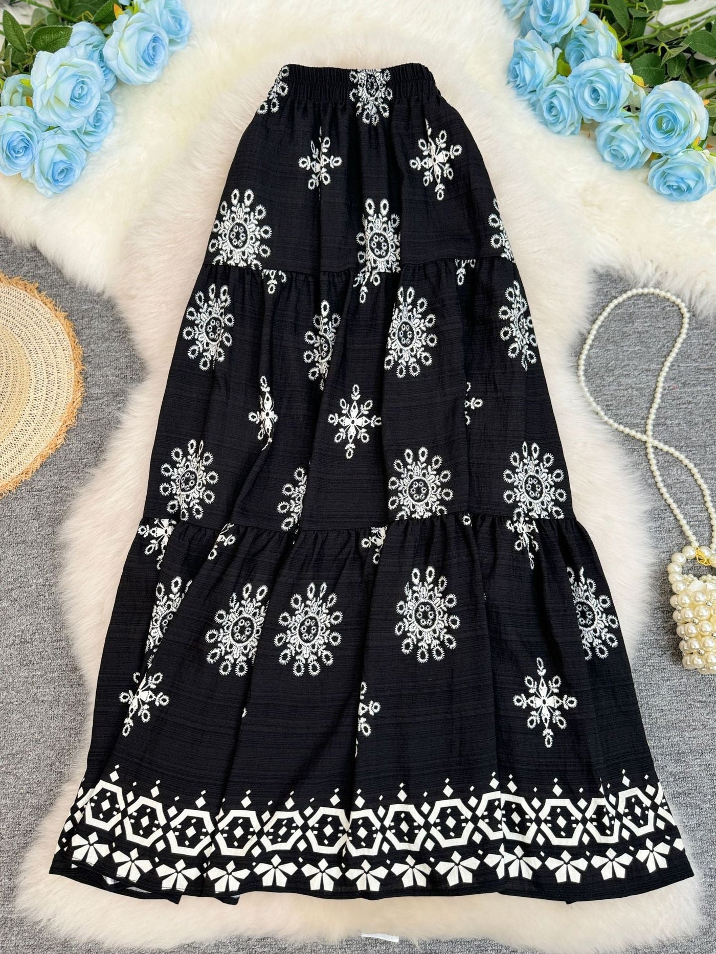 Women's Skirt  Elastic Waist - Bohemian Chic