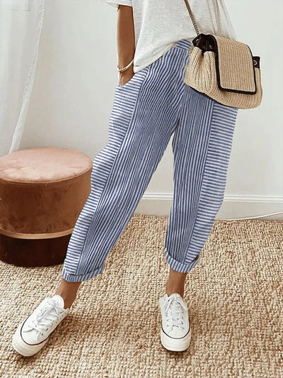 Lora™ - Striped Linen Pants