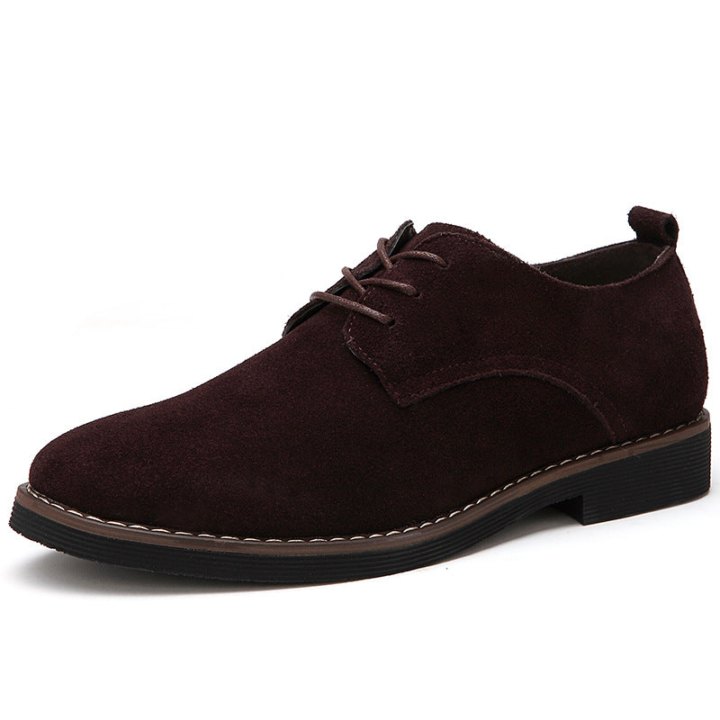 Men's Classic Faux Suede Lace-Up Derby Shoes