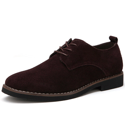 Men's Classic Faux Suede Lace-Up Derby Shoes