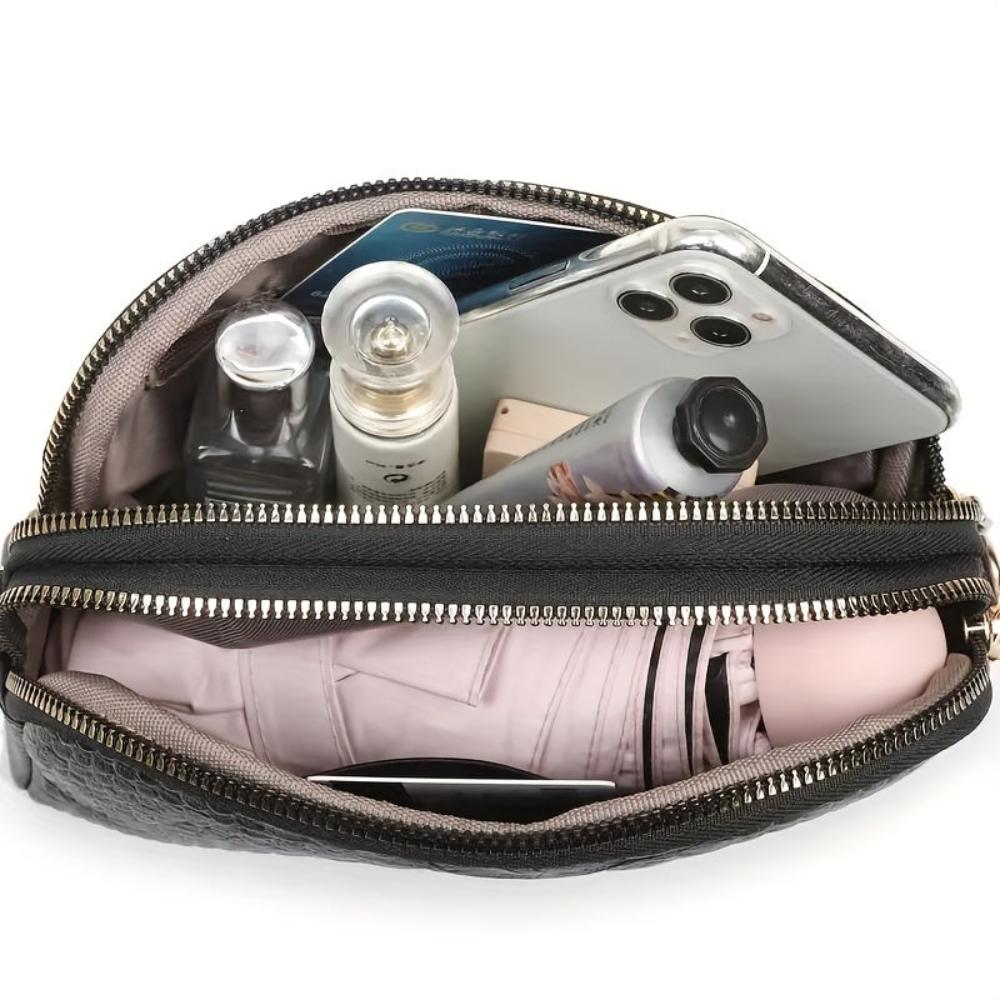 Isabella | Mini Crossbody Bag in Faux Leather with Crocodile Look