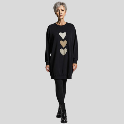 Elvina | Stylish Oversized Heart Sweatshirt