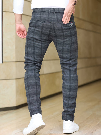 Flavio Santoro Slim-Fit Plaid Trousers