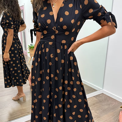 Martha | Vintage-Inspired Polka Dot Midi Dress